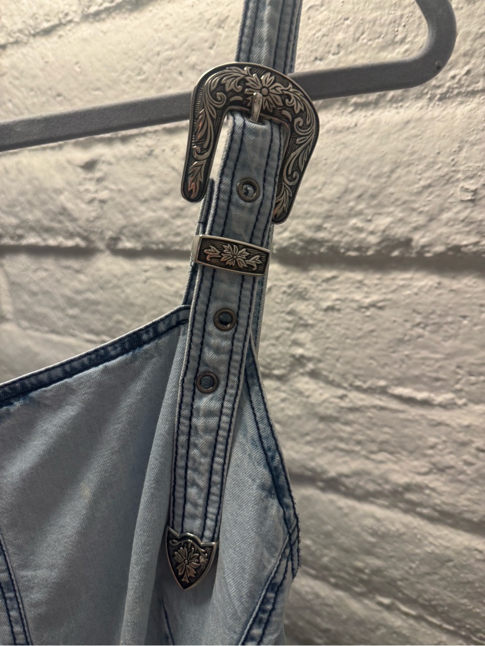 Free People Light Blue Denim Maxi Dress - Picture 3 of 4